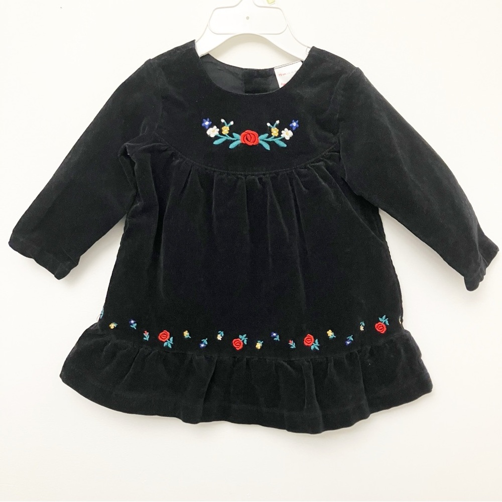 Hannna Andersson velvet dress 75 12-18m